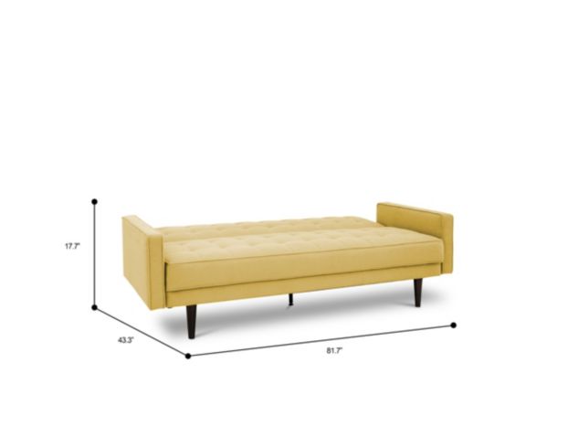 Domus Vita Dba Sealy Home Lydia Yellow Convertible Sleeper Sofa large image number 15