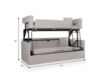 Domus Vita Dba Sealy Home SoFunk Dove Gray Bunk Bed Sleeper Sofa small image number 13