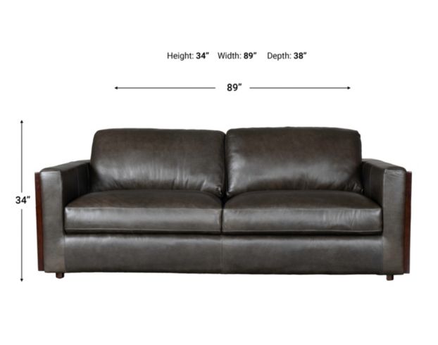 Simon Li J929 Gray Genuine Leather Sofa large image number 11