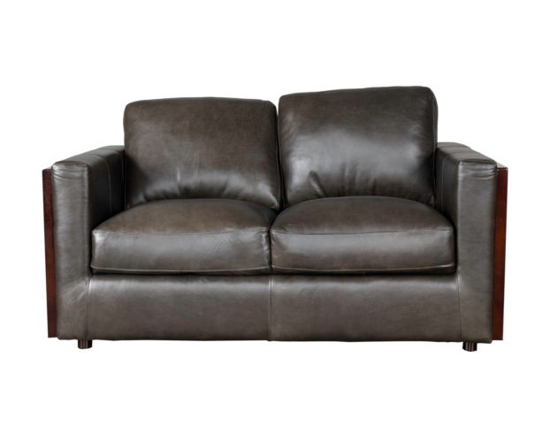 Simon Li J929 Gray Genuine Leather Loveseat large image number 1