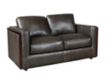 Simon Li J929 Gray Genuine Leather Loveseat small image number 2