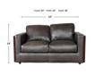 Simon Li J929 Gray Genuine Leather Loveseat small image number 9