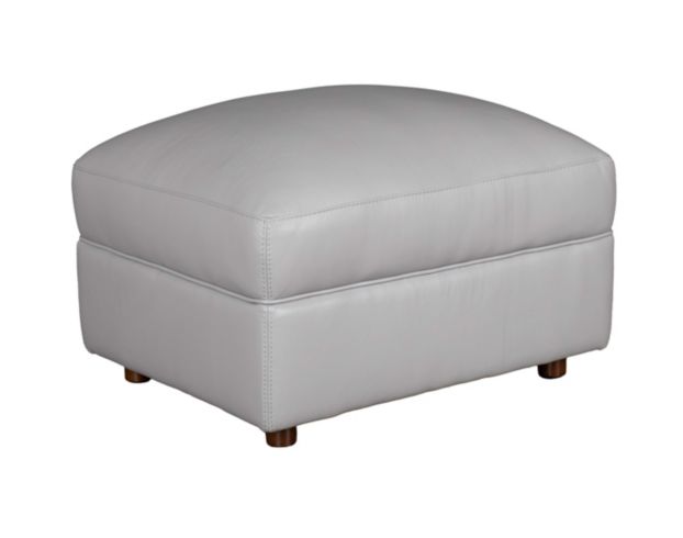 Simon Li J856 Gray Genuine Leather Ottoman large image number 2