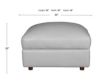 Simon Li J856 Gray Genuine Leather Ottoman small image number 5