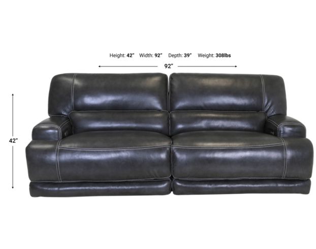 Simon Li M155 Leather Power Reclining Sofa large image number 4