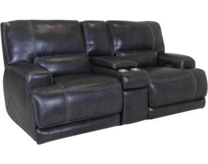 Simon Li M155 Leather Power Recline Console Loveseat