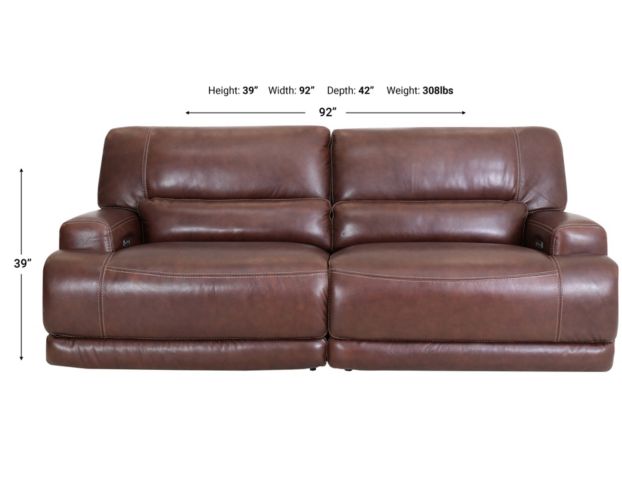 Simon Li M155 Collection Leather Power Reclining Sofa large image number 4