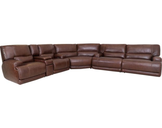 Simon Li M155 Collection 3-Piece Leather Power Sectional large image number 1