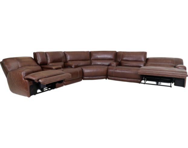 Simon Li M155 Collection 3-Piece Leather Power Sectional large image number 2