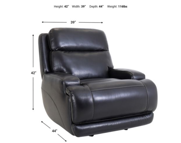 Simon Li M117 Collection Leather Power Head Glider Recliner large image number 7
