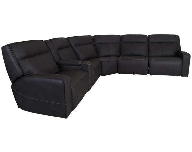 Simon Li M439 Collection 6-Piece Leather Power Sectional large image number 1