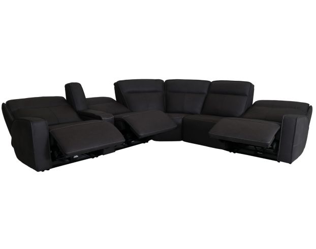 Simon Li M439 Collection 6-Piece Leather Power Sectional large image number 3