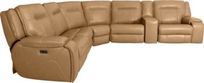 Simon Li M363 6-Piece Leather Power Reclining Sectional