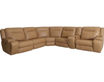 Simon Li M363 6-Piece Leather Power Reclining Sectional