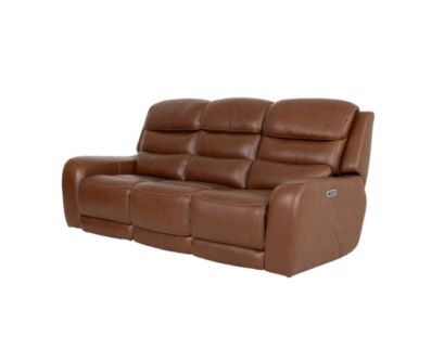 Simon Li Furniture M505 Collection Chestnut Leather Power Reclining Sofa