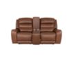 Simon Li Furniture M505 Collection Chestnut Leather Power Reclining Loveseat small image number 2