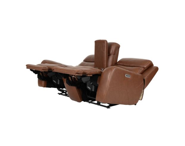 Simon Li Furniture M505 Collection Chestnut Leather Power Reclining Loveseat large image number 3