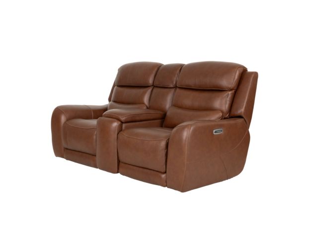 Simon Li Furniture M505 Collection Chestnut Leather Power Reclining Loveseat large image number 4