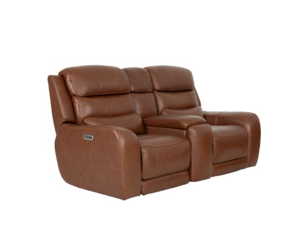 Simon Li Furniture M505 Collection Chestnut Leather Power Reclining Loveseat large image number 7