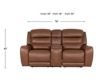 Simon Li Furniture M505 Collection Chestnut Leather Power Reclining Loveseat small image number 11