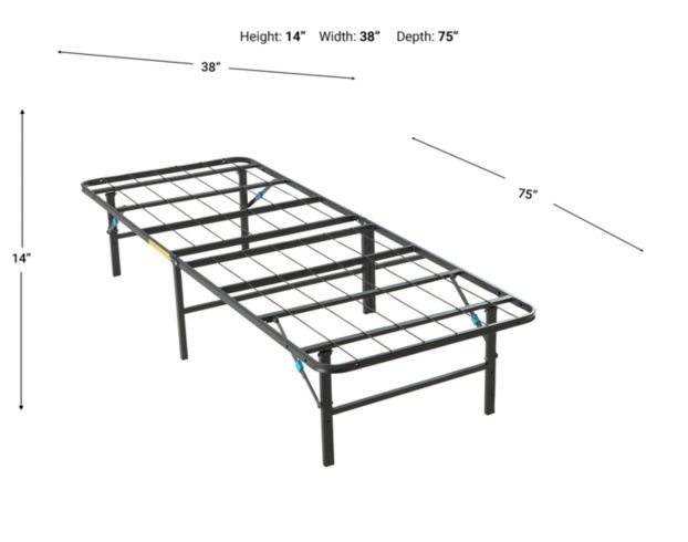 Sleeptone Foldable Metal Twin Platform Bed Frame large image number 7