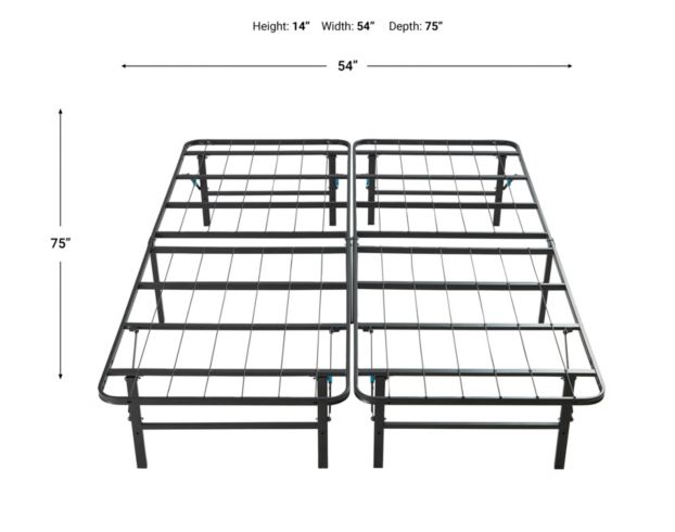 Sleeptone Foldable Metal Platform Storage Full Bed Frame large image number 6