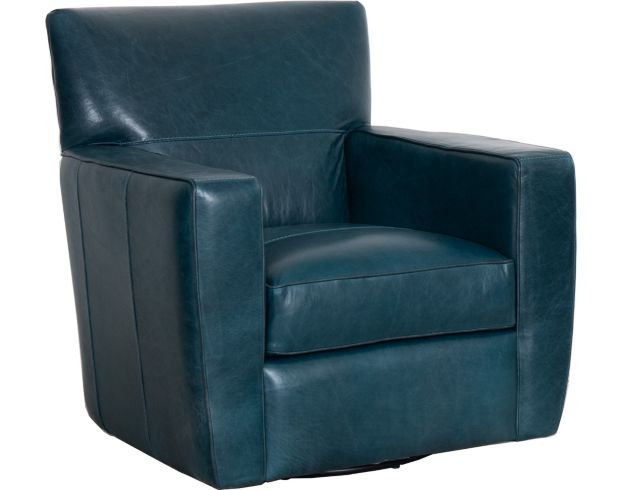 Soft Line America 4821 Collection Teal 100% Leather Swivel Chair large image number 2