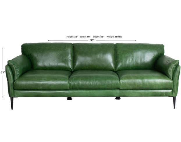 Soft Line America 7905 Collection 100% Leather Green Sofa large image number 5
