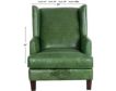 Soft Line America 7635 Collection Green 100% Leather Chair small image number 5