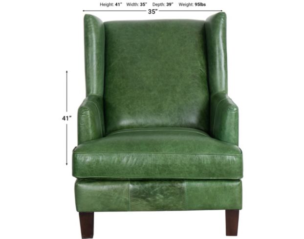 Soft Line America 7635 Collection Green 100% Leather Chair large image number 5