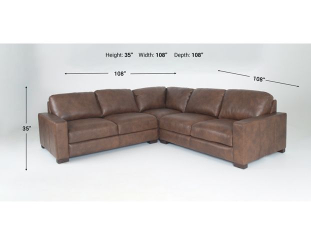 Soft Line America 7795 Dutton Chocolate Genuine Leather 3-Piece Sectional large image number 9