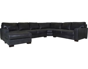 Soft Line America 4522 Dark Gray 4-Piece 100% Leather Sectional