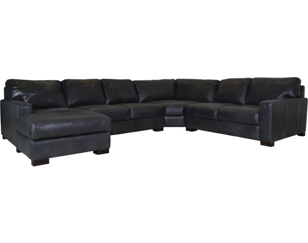 Soft Line America 4522 Dark Gray 4-Piece 100% Leather Sectional large image number 1
