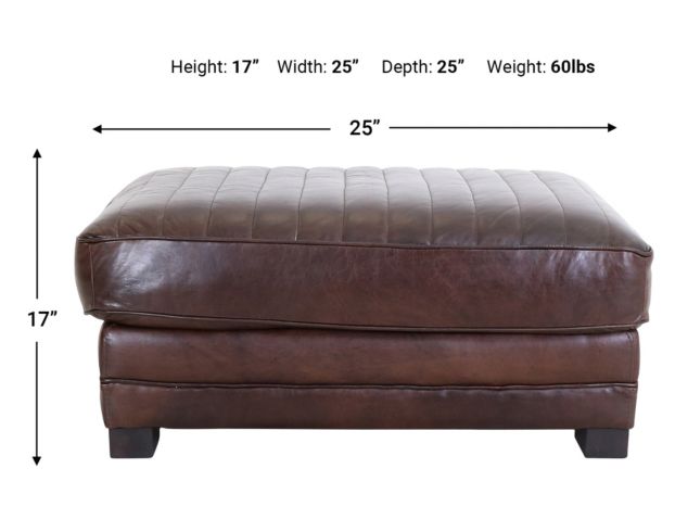 Soft Line America 7640 Collection 100% Leather Ottoman large image number 4