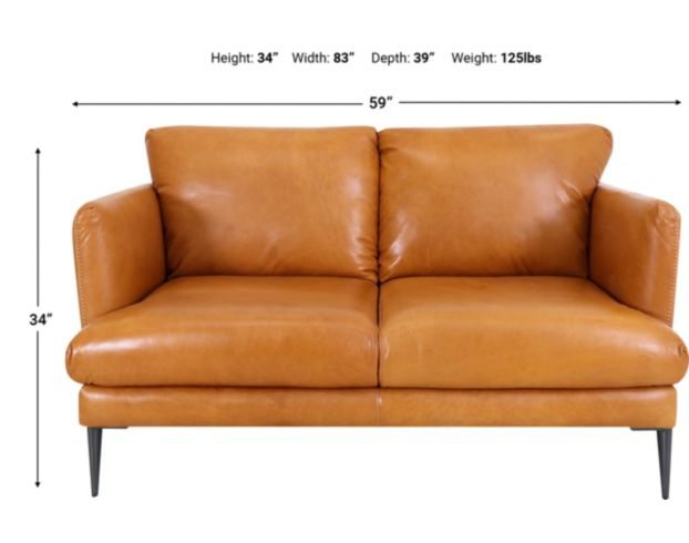 Soft Line America 7510 Collection 100% Leather Loveseat large image number 6