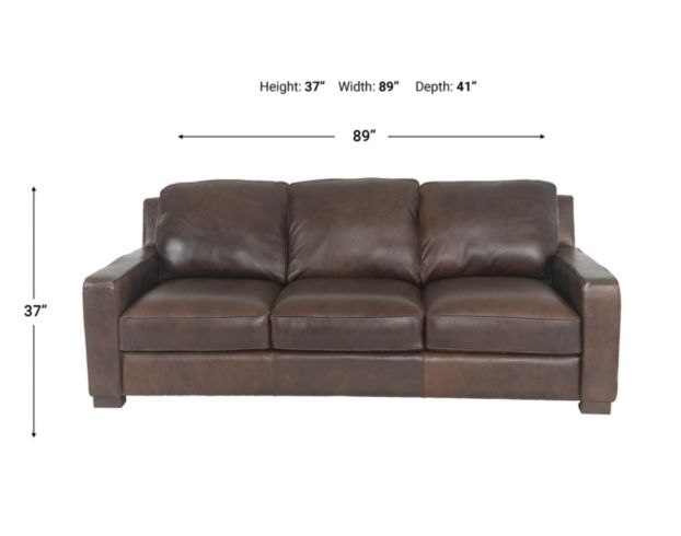 Soft Line America 7530 Collection Utah Chestnut Genuine Leather Sofa large image number 10