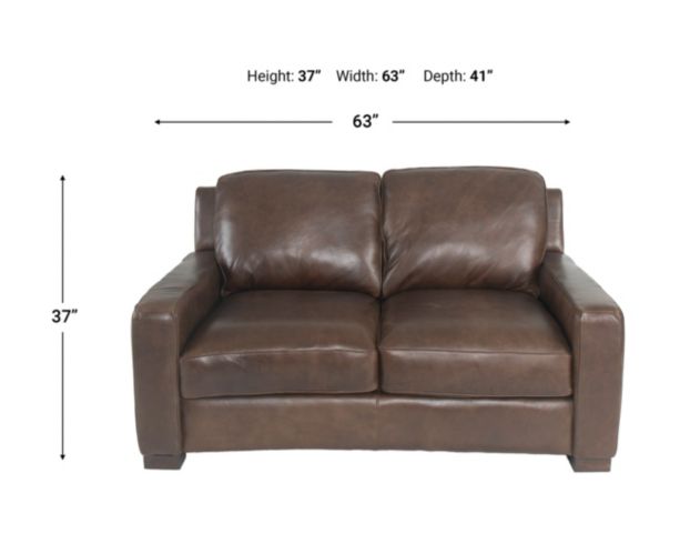 Soft Line America 7530 Collection Utah Chestnut Genuine Leather Loveseat large image number 9