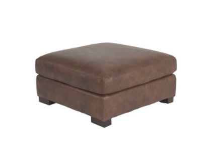 Soft Line America 7795 Dutton Chocolate Genuine Leather Ottoman