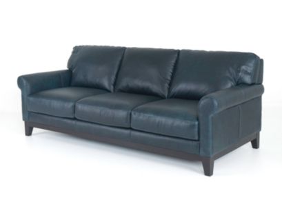 Soft Line America 7877 Waco Blue Genuine Leather Sofa