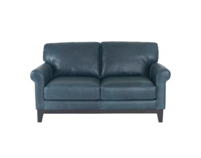 Soft Line America 7877 Waco Blue Genuine Leather Loveseat