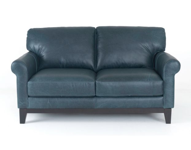 Soft Line America 7877 Waco Blue Genuine Leather Loveseat large image number 1