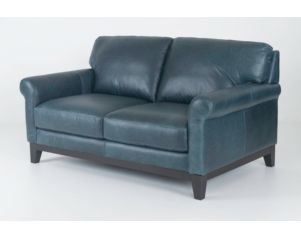 Soft Line America 7877 Waco Blue Genuine Leather Loveseat