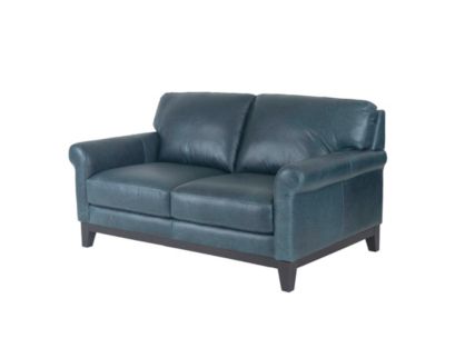 Soft Line America 7877 Waco Blue Genuine Leather Loveseat