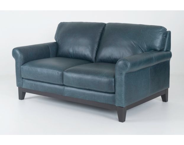 Soft Line America 7877 Waco Blue Genuine Leather Loveseat large image number 2