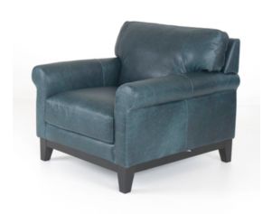 Soft Line America 7877 Waco Blue Genuine Leather Chair