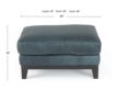 Soft Line America 7877 Waco Blue Genuine Leather Ottoman small image number 4