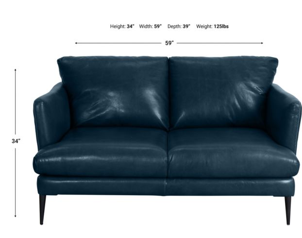 Soft Line America 7510 Collection 100% Leather Loveseat large image number 7