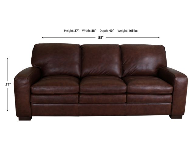 Soft Line America 7533 Collection 100% Leather Whiskey Sofa large image number 6