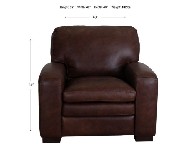 Soft Line America 7533 Collection 100% Leather Whiskey Chair large image number 5