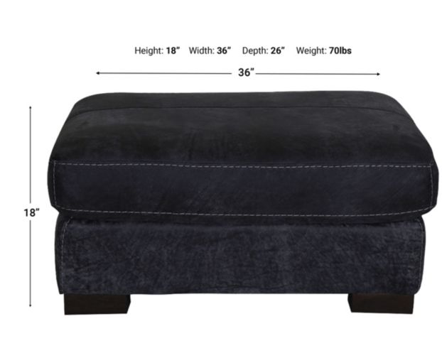 Soft Line America 7256 100% Leather Ottoman large image number 4